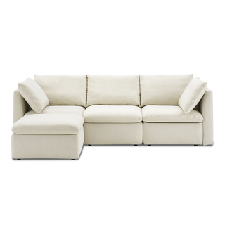 Macy 4 Seats Modular Sectional Sofa with Fully Removable Covers, Large Storage (Oat) [2nd gen]