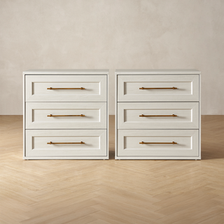 Blake 3 Drawer Dresser, White Oak