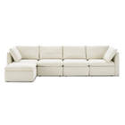Macy 5 Seats Modular Sectional Sofa with Fully Removable Covers, Large Storage (Oat) [2nd gen]