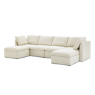 Macy 6 Seats Modular Sectional Sofa with Fully Removable Covers, Large Storage (Oat) [2nd gen]