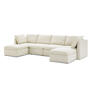 Macy 6 Seats Modular Sectional Sofa with Fully Removable Covers, Large Storage (Oat) [2nd gen]