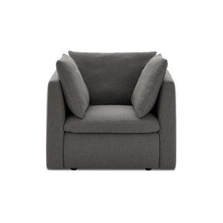 Macy Armchair with Fully Removable Covers, Large Storage (Stone Gray) [2nd Gen]
