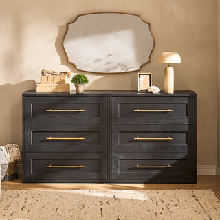 Blake 3 Drawer Dresser, Black Oak Mopio Blake 3 Drawer Dresser, Black Oak Mopio
