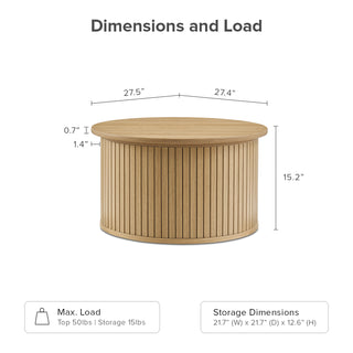 Quin Coffee Table & Side Table, Light Oak