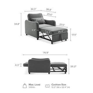 Sophie chair dimensions, Dark Gray Fabric