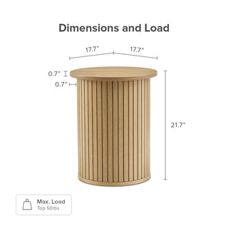 Quin Coffee Table & Side Table, Light Oak