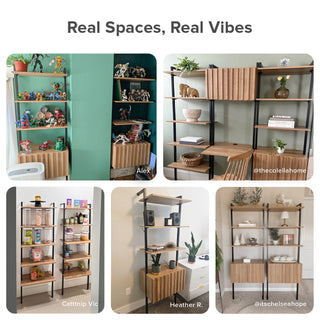 Norwin Entertainment Center (Entryway Cabinet + 5 Tier Shelf)