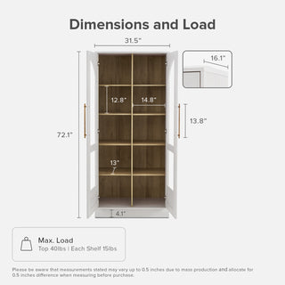 [Pre-order] Blake Tall Acrylic Display Cabinet Arched, White Oak