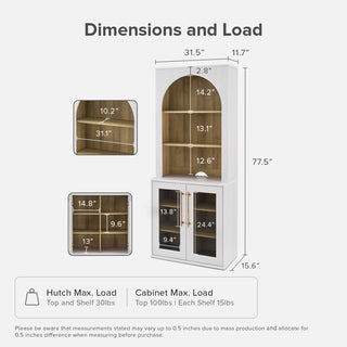 Blake Modular Storage Cabinet with Hutch Acrylic, White Oak