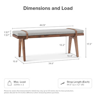 Ted Bench with Removable Cushion