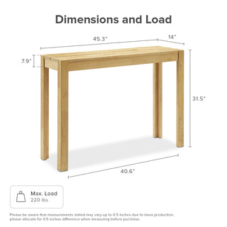 Logan Solid Wood Console Entryway Table