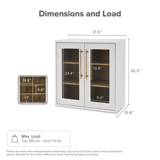 Blake Modular Storage Cabinet Acrylic, White Oak