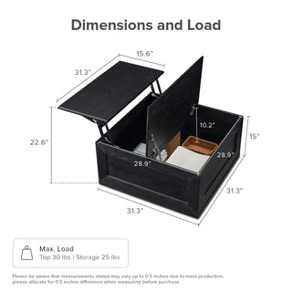 Blake 59" Electric Fireplace Mantel TV Stand + Coffee Table, Black Oak