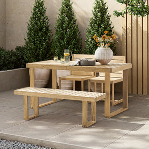 Bruno Outdoor 4-Seater Build-Your-Own Dining Set