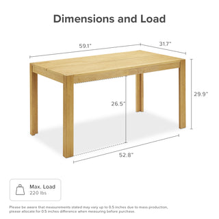 Logan Solid Wood 4-Seater Dining Set
