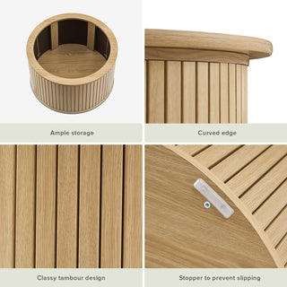 Quin Coffee Table & Side Table, Light Oak