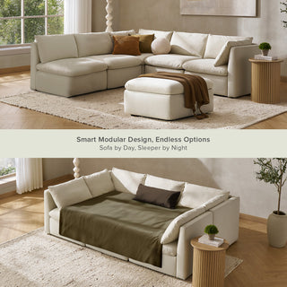 Macy Pit-Sectional Sofa with Storage, Oat