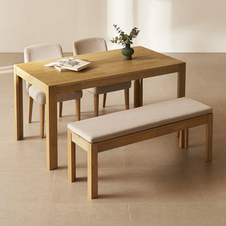 Logan Solid Wood 4-Seater Dining Set