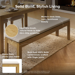 Logan Solid Wood 6-Seater Dining Set