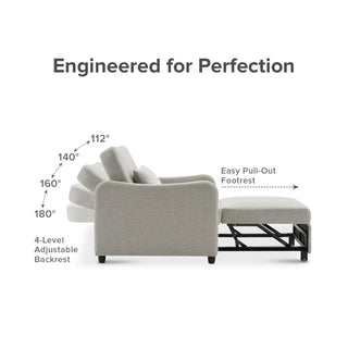 Sophie chair function detail, Light Gray Fabric
