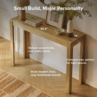 Logan Solid Wood Console Entryway Table