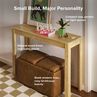 Logan Solid Wood Console Entryway Table