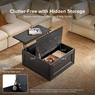 Blake 59" Electric Fireplace Mantel TV Stand + Coffee Table, Black Oak