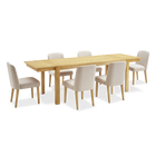Logan Solid Wood 6-Seater Dining Set