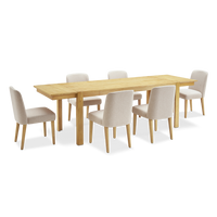 Logan Solid Wood 6-Seater Dining Set