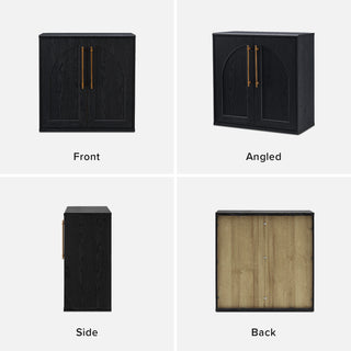 [Pre-order] Blake Modular Storage Cabinet Arched, Black Oak