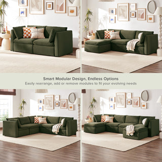 Macy Loveseat with Storage, Olive Green Velvet