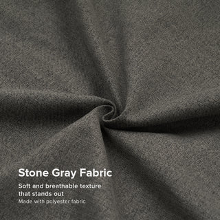Macy Washable Slipcover for Armless Storage Seat, Stone Gray