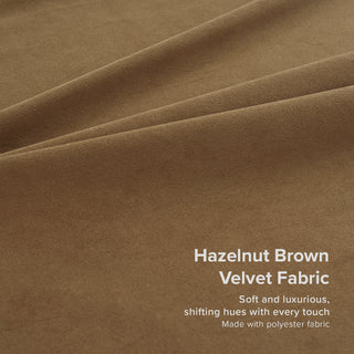 Macy Washable Slipcover for Armrest Set, Hazelnut Brown Velvet
