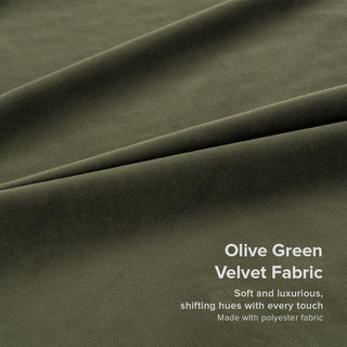 Macy Washable Slipcover for Armrest Set, Olive Green Velvet