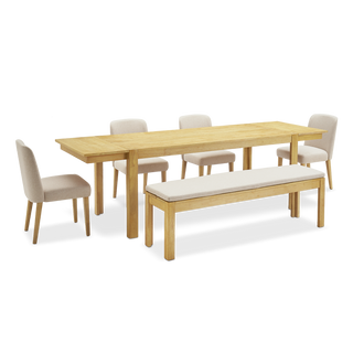Logan Solid Wood 6-Seater Dining Set