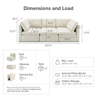 Macy Pit-sectional Sofa, Oat [2nd gen]