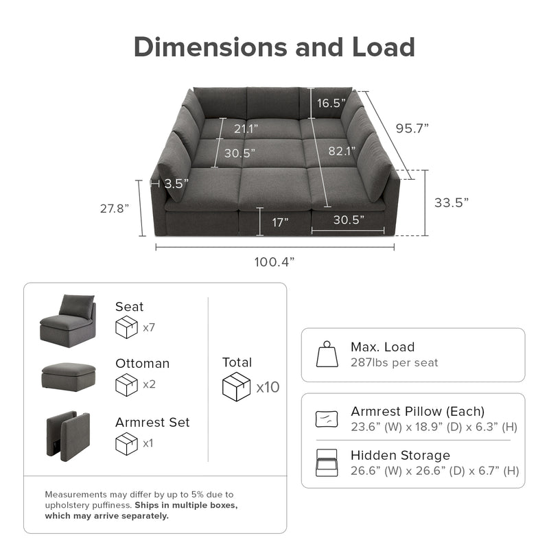 Macy 9-Seat Pit Sectional