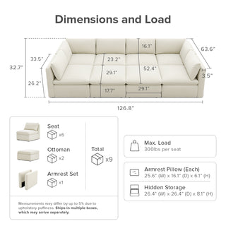 Macy Pit-Sectional Sofa with Storage, Oat