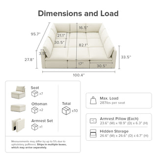 Macy Pit-sectional Sofa, Oat [2nd gen]