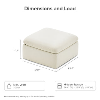 Macy Ottoman with Storage, Oat