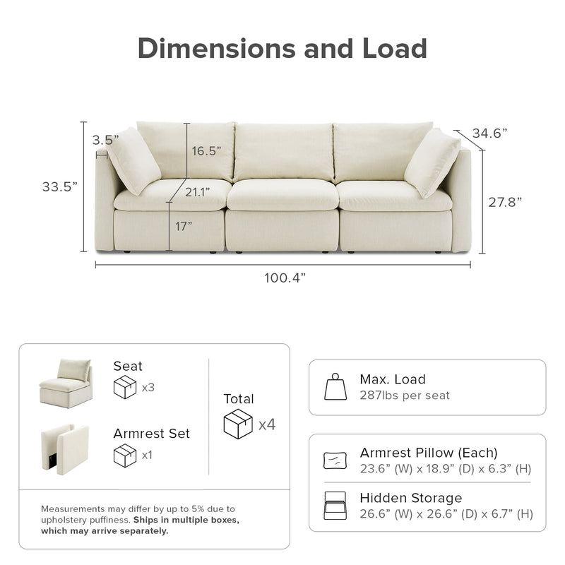 Macy 3-Seat Modular Sofa