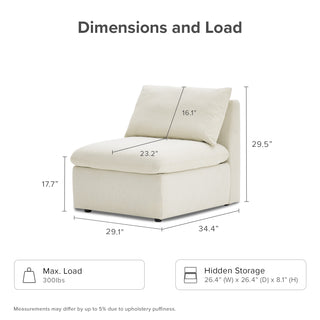 Macy Armchair with Storage, Oat