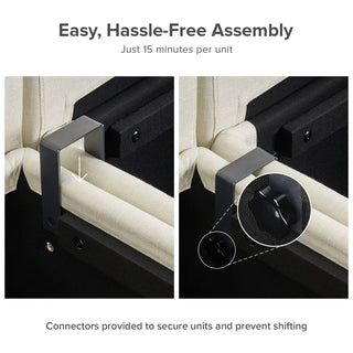 Macy 4 Seats Armless Sofa, Oat