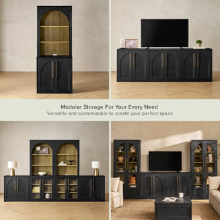 [Pre-order] Blake Modular Storage Cabinet Arched, Black Oak