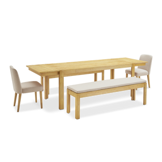 Logan Solid Wood 6-Seater Dining Set