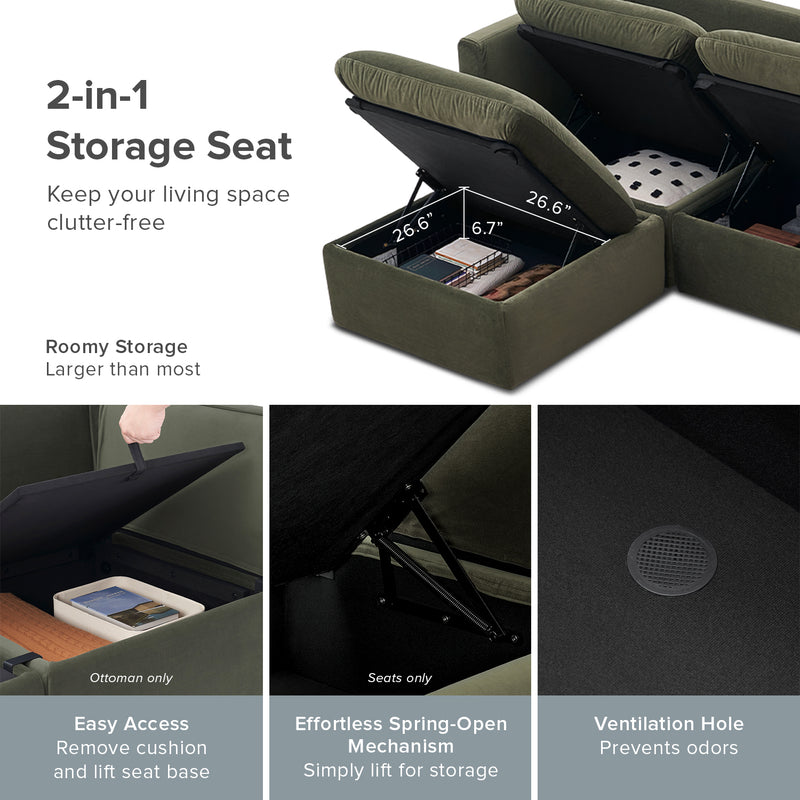 Macy 6-Seat L-Shaped Modular Sofa