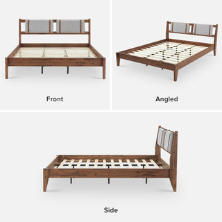 Ted Bed Frame (King) with Removable Upholstered Headboard