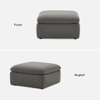 Macy Ottoman with Storage, Stone Gray [2nd Gen]