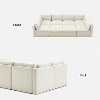 Macy Pit-Sectional Sofa with Storage, Oat