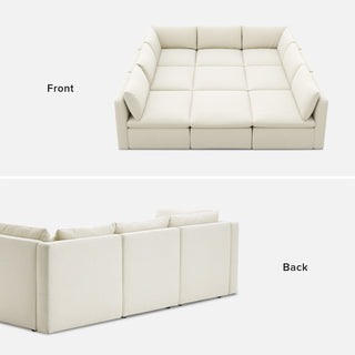 Macy Pit-Sectional Sofa with Storage, Oat